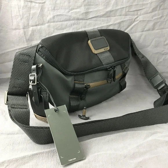 Tumi Alpha 3 Green Crossbody Bag